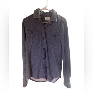 Men’s Small Mutual Weave Long Sleeve Button Down Shirt Jacket